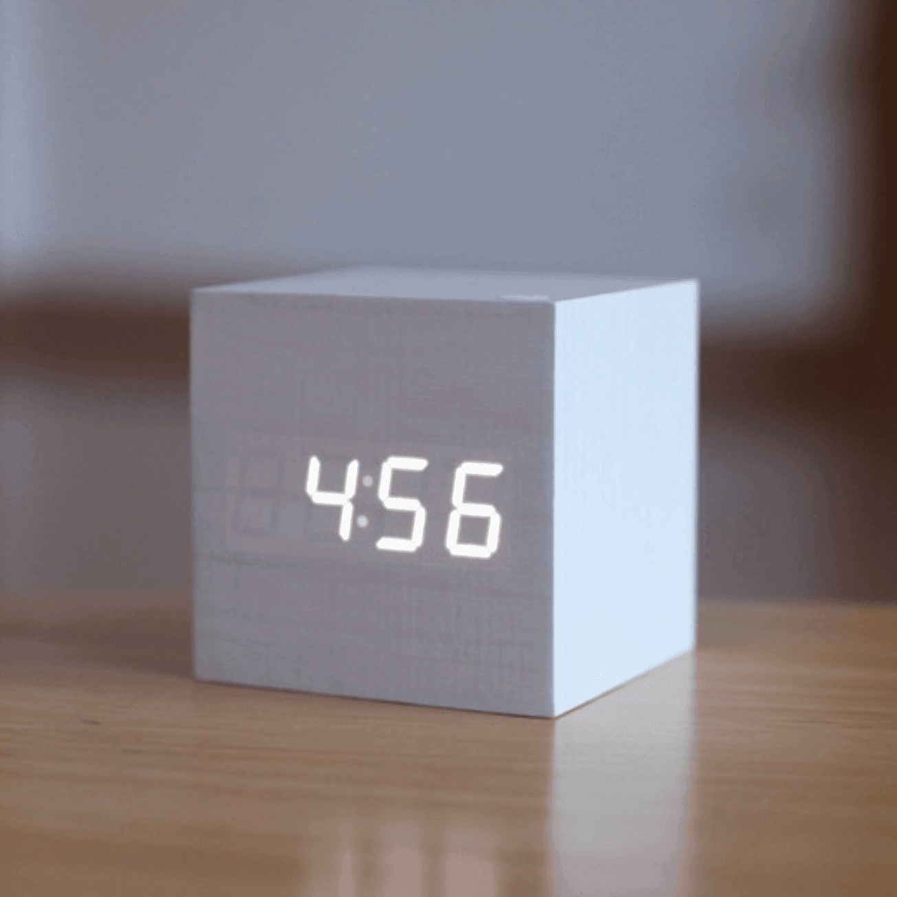 Wooden LED Digital Alarm Clock with Temperature Display
