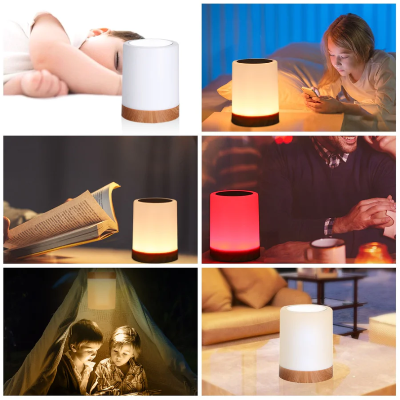 Dimmable Modern Bedside Lamp with Touch Control