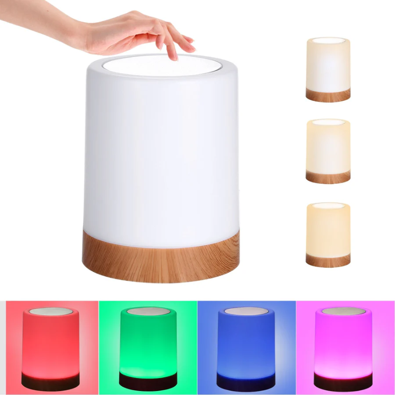 Dimmable Modern Bedside Lamp with Touch Control
