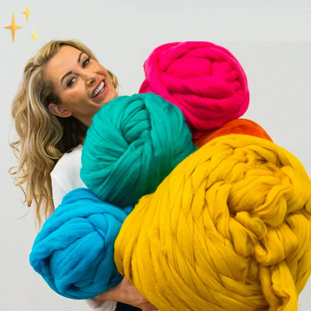 Chunky XL 1000 Gram Wool Yarn for Soft Blankets