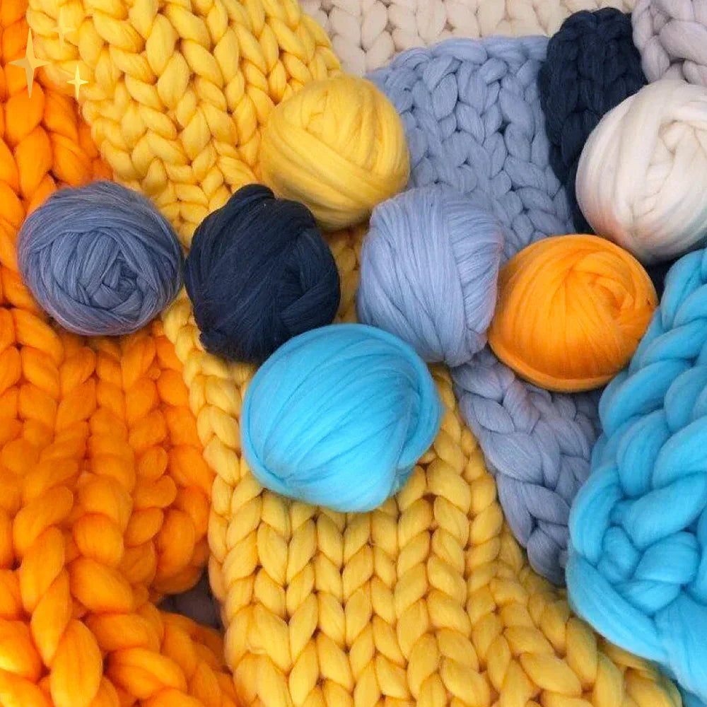 Chunky XL 1000 Gram Wool Yarn for Soft Blankets