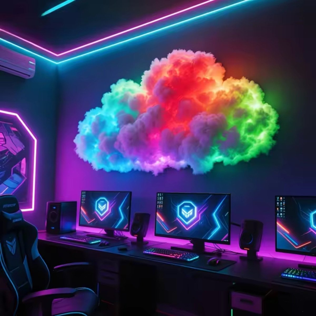 DIY RGB Cloud Wall Light with Customizable Design