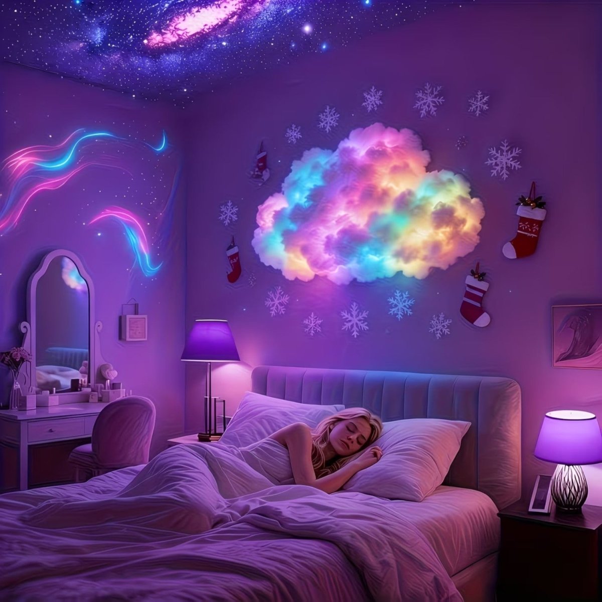 DIY RGB Cloud Wall Light with Customizable Design