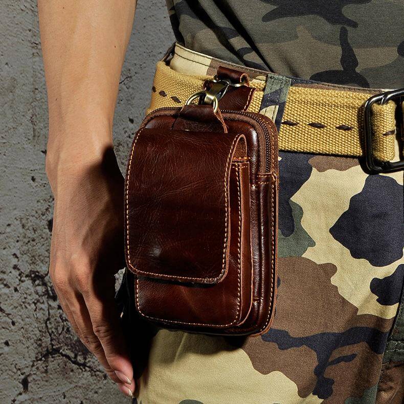 Genuine Leather Adjustable Belt Bag