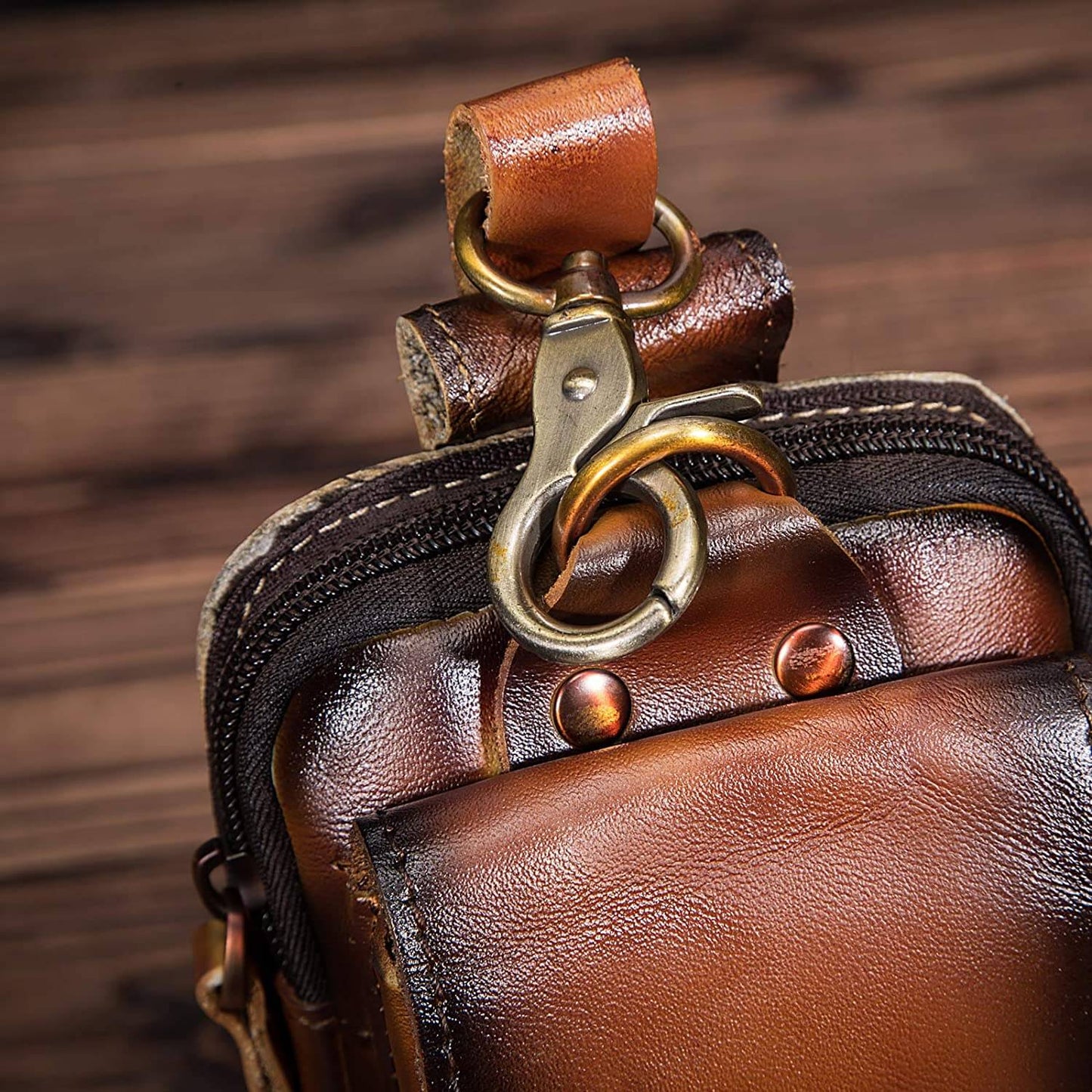 Genuine Leather Adjustable Belt Bag