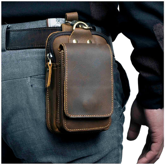 Genuine Leather Adjustable Belt Bag