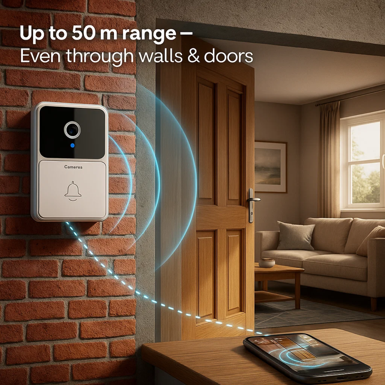 Smart Wireless Doorbell Camera with HD Video and Two-Way Audio
