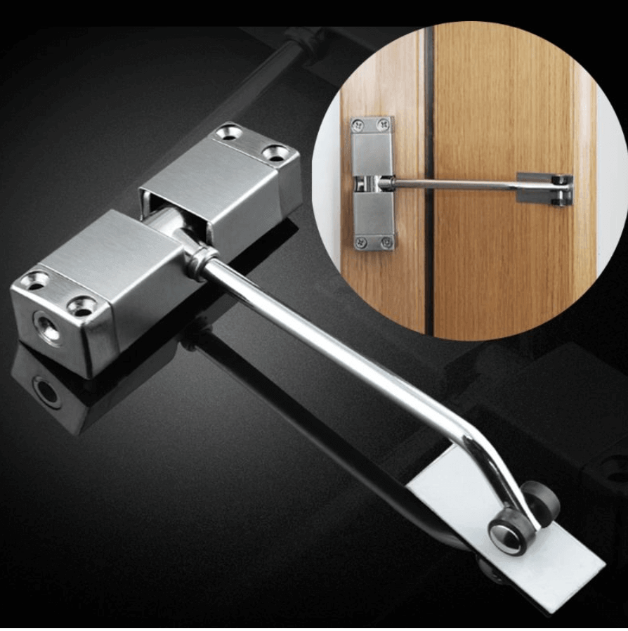 Adjustable Stainless Steel Automatic Door Closer for Up to 30 kg
