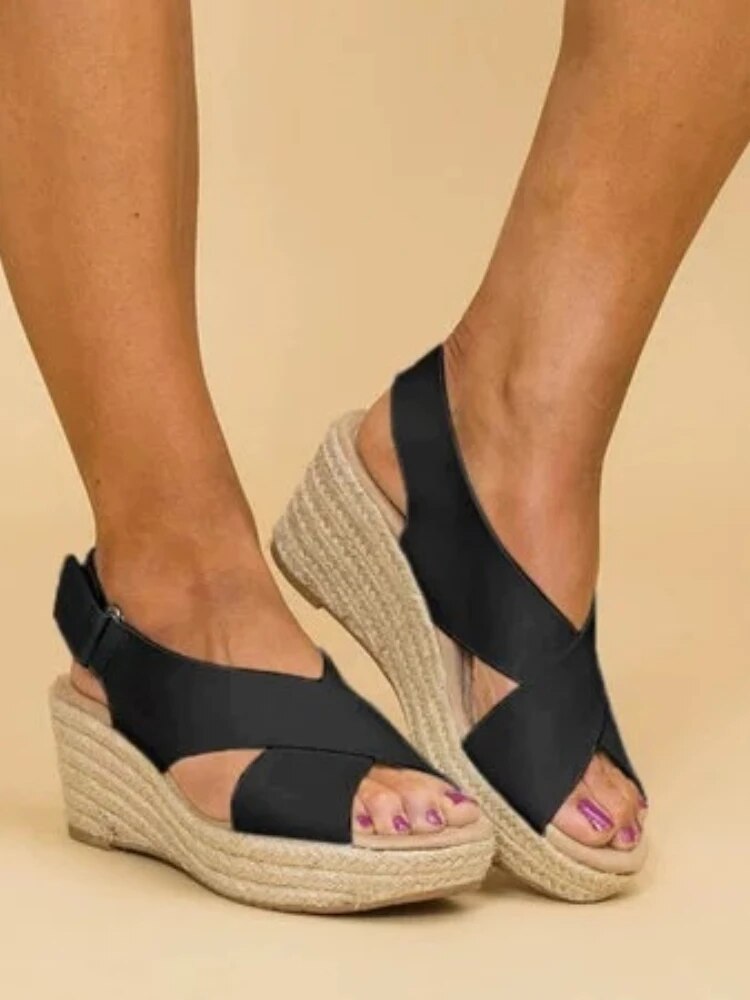 Nancy - Elegant Cross-Strap Sandals