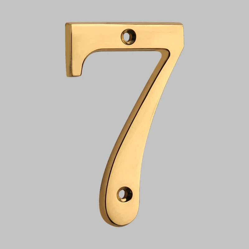 Solid Brass House Numbers - Classic Design, Easy Installation