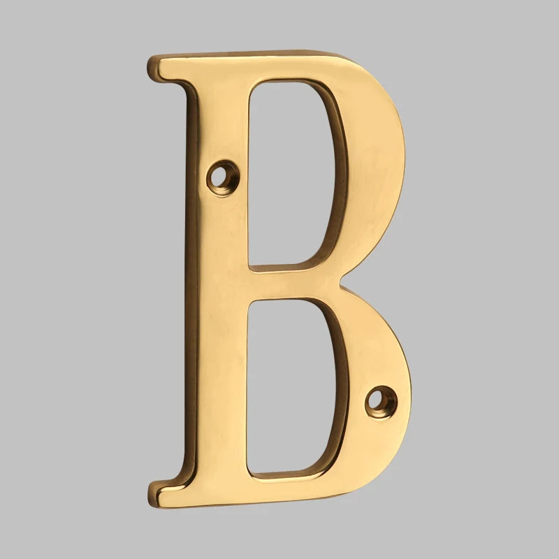 Solid Brass House Numbers - Classic Design, Easy Installation