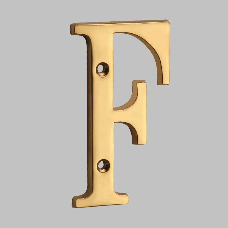 Solid Brass House Numbers - Classic Design, Easy Installation