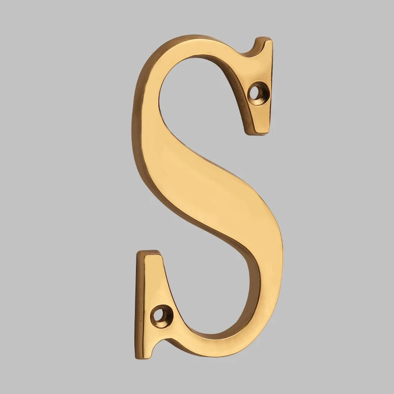 Solid Brass House Numbers - Classic Design, Easy Installation