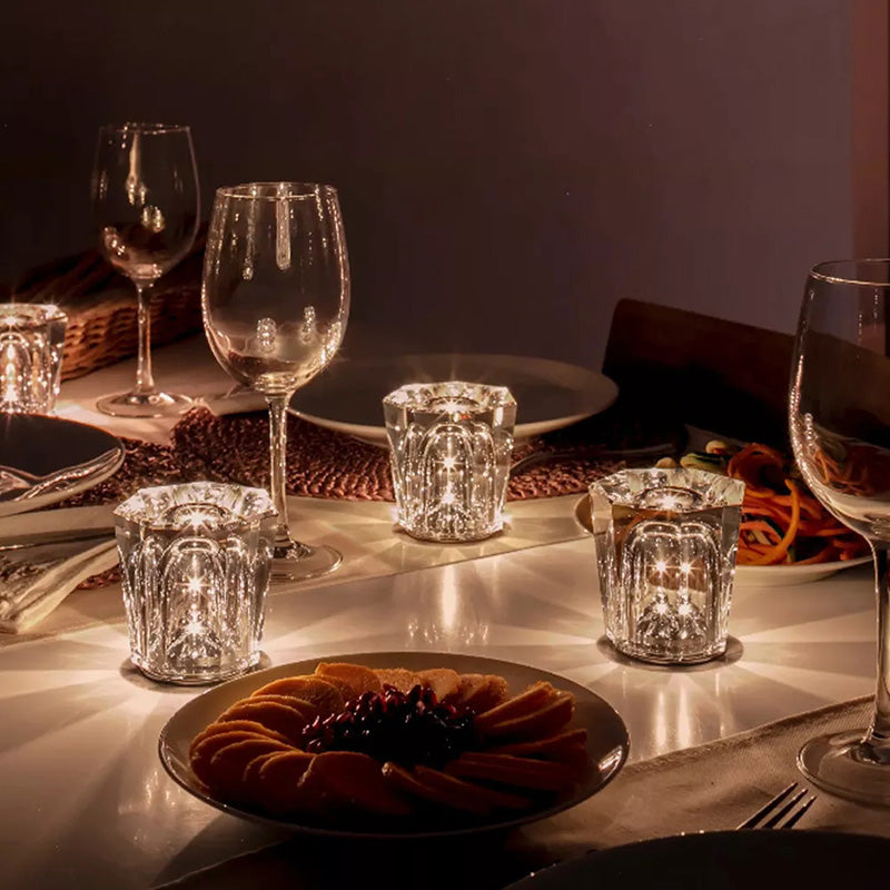 Wireless Crystal Table Lamp with LED Illumination