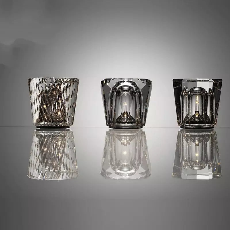 Wireless Crystal Table Lamp with LED Illumination