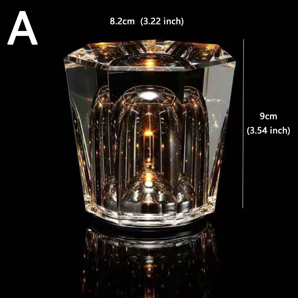 Wireless Crystal Table Lamp with LED Illumination