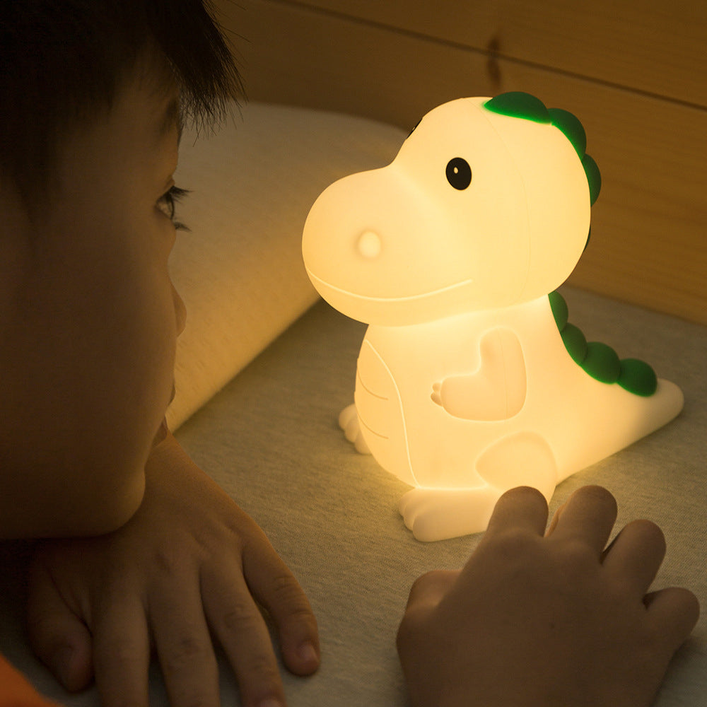 Cute Dinosaur LED Night Light for Kids - Rechargeable Color Changing Lamp