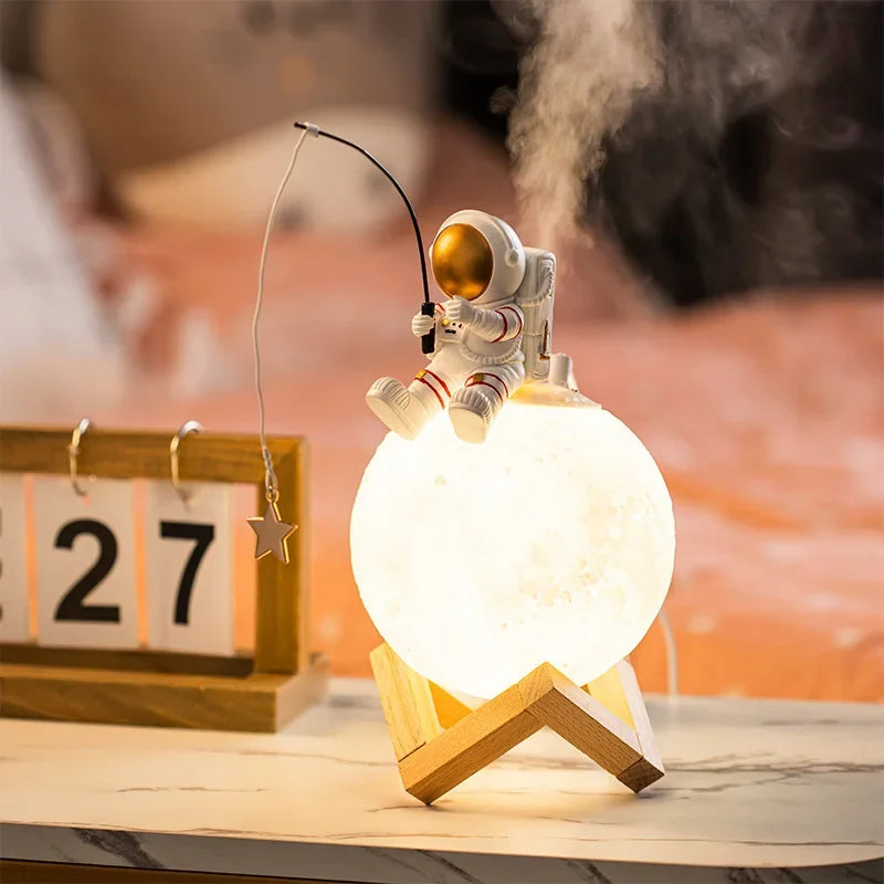 3D Astronaut Moon Lamp with Dimmable Touch Control Night Light