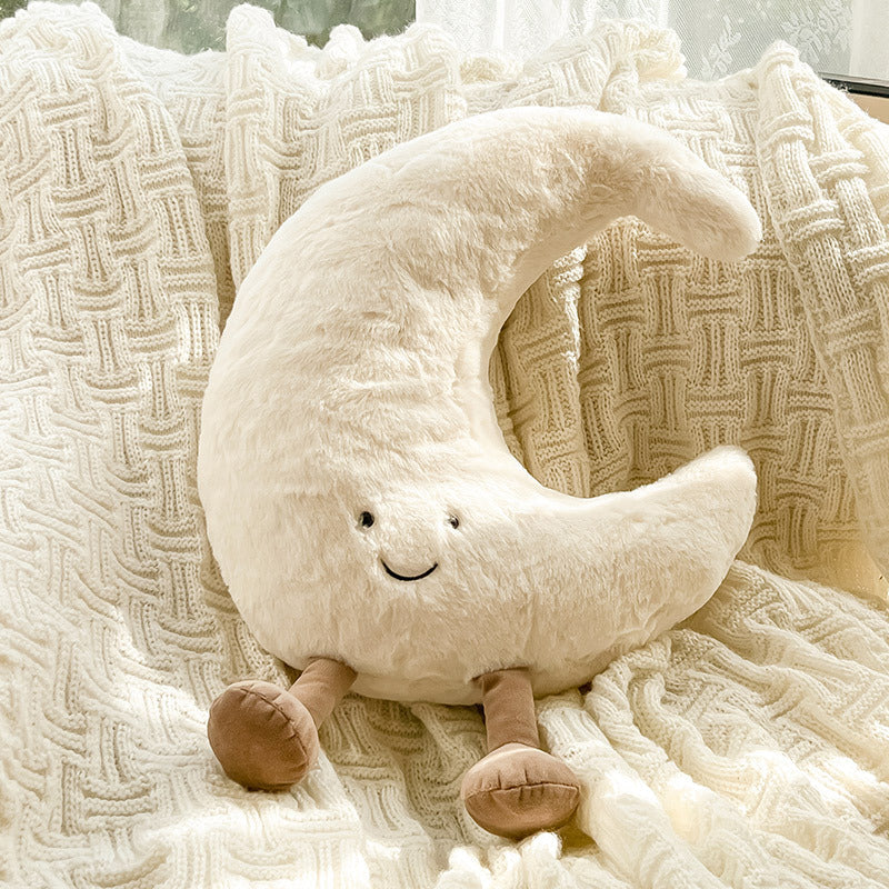 Sun and Moon Decorative Pillow - Soft Polyester Cotton 19x19 Inch