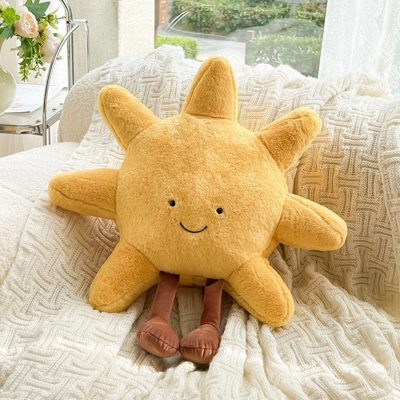 Sun and Moon Decorative Pillow - Soft Polyester Cotton 19x19 Inch
