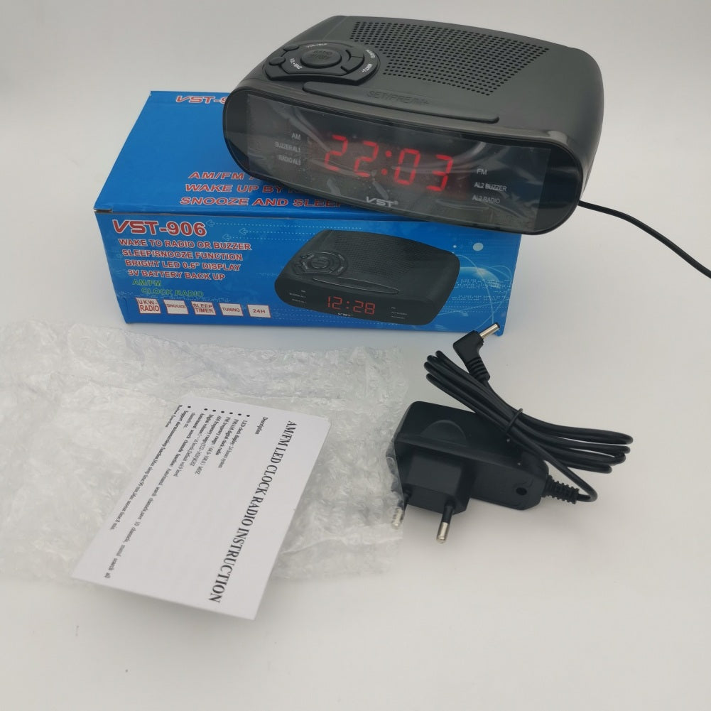 Luxury Digital Alarm Clock with Radio and Snooze Function