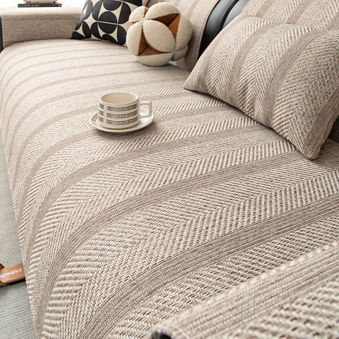 Breathable Pet-Friendly Herringbone Sofa Cover