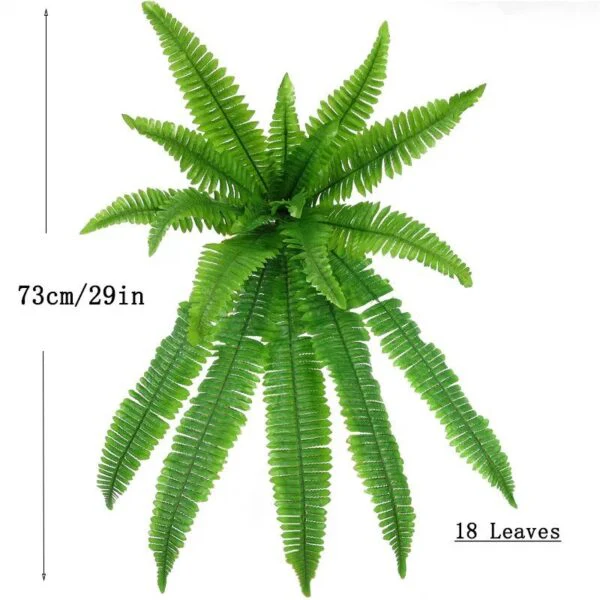 UV-Resistant Lifelike Boston Fern Plant for Indoor and Outdoor Use