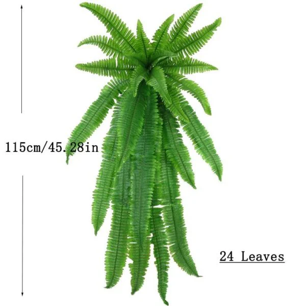 UV-Resistant Lifelike Boston Fern Plant for Indoor and Outdoor Use