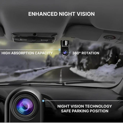 HD Car Dashcam with Night Vision and Motion Detection