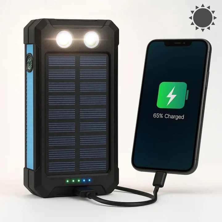 30,000mAh Waterproof Solar Power Bank with Multiple USB Ports
