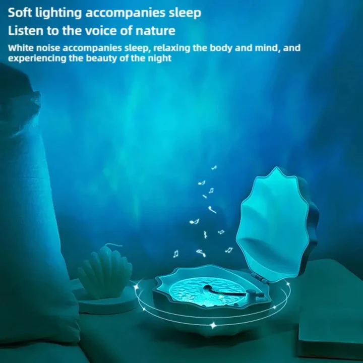 Bluetooth Speaker with Soft Night Light, Shell Design