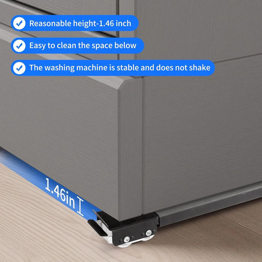 Heavy Duty Adjustable Appliance Rollers with Locking Wheels