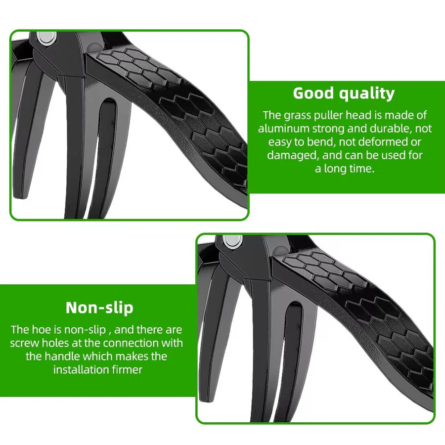 Stand Up Weed Puller Tool with 4 Claw Root Removal and Foot Pedal