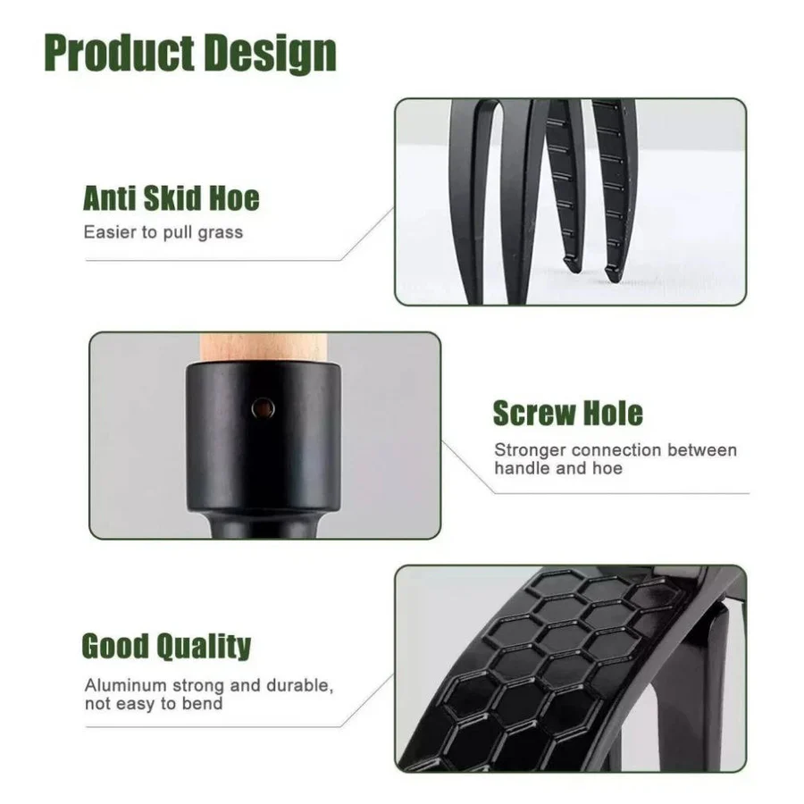 Stand Up Weed Puller Tool with 4 Claw Root Removal and Foot Pedal
