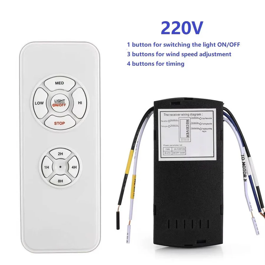 Smart Universal Ceiling Fan Remote with Wi-Fi and RF Control