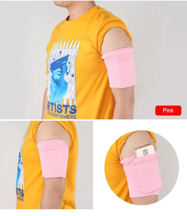 Adjustable Running Arm Phone Band with Touchscreen Pouch