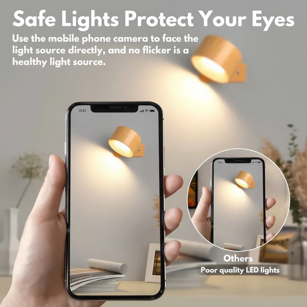 Rechargeable LED Wall Light with Magnetic Mount and Adjustable Brightness