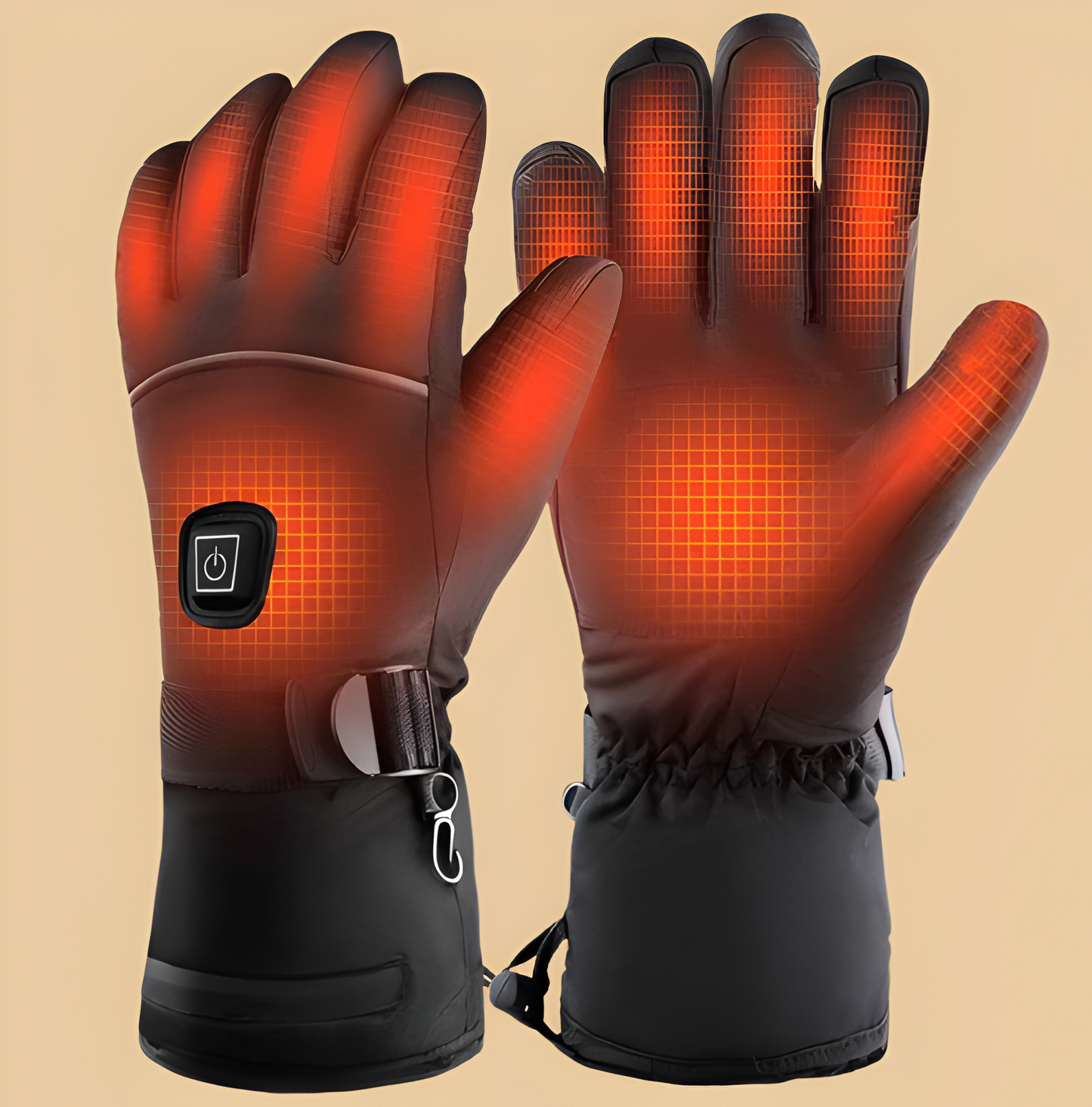 Electric Heated Gloves with 3 Heat Settings Waterproof Winter Hand Warmers