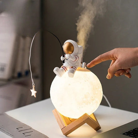 3D Astronaut Moon Lamp with Dimmable Touch Control Night Light