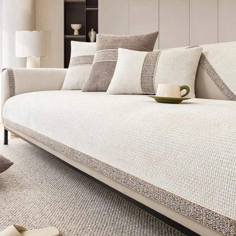 Non-Slip Polyester Sofa Cover, Machine Washable, Liquid Resistant