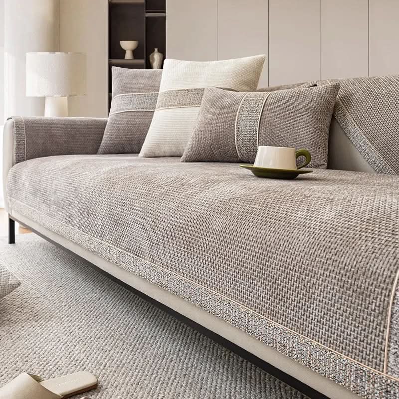 Non-Slip Elegant Linen Sofa Cover for All Sofa Types