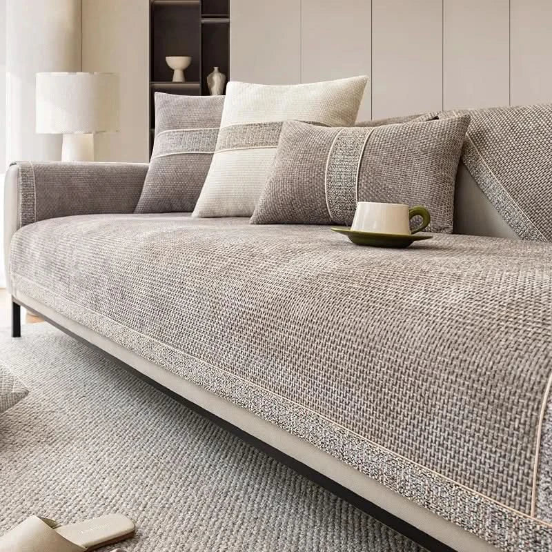Waterproof Linen Anti-Slip Sofa Cover Couch Protector
