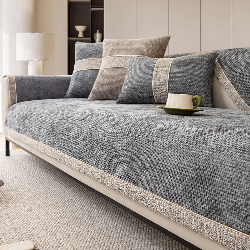 Non-Slip Elegant Linen Sofa Cover for All Sofa Types