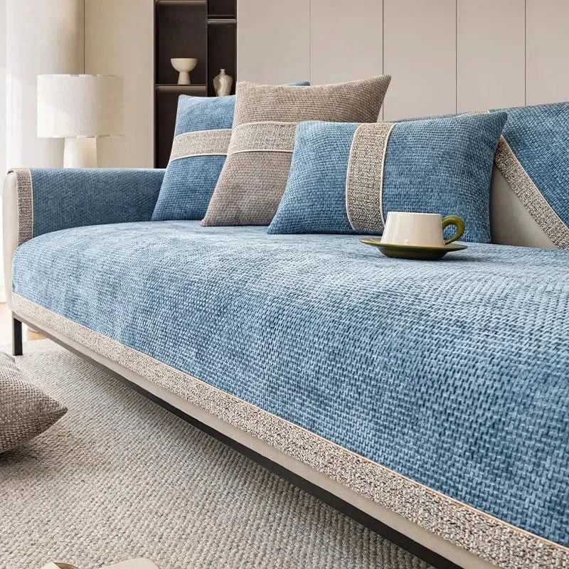 Non-Slip Polyester Sofa Cover, Machine Washable, Liquid Resistant