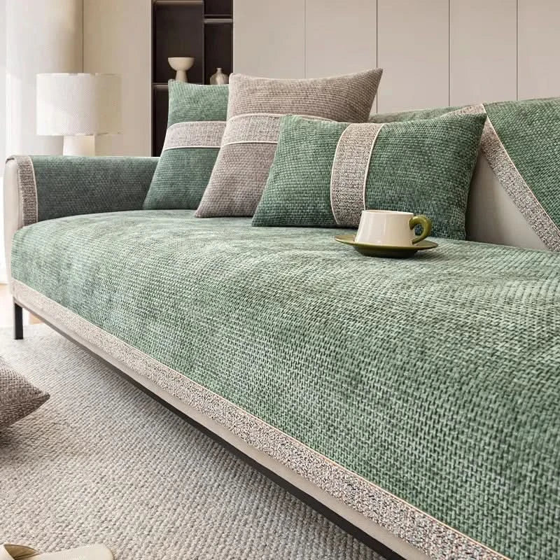 Non-Slip Polyester Sofa Cover, Machine Washable, Liquid Resistant