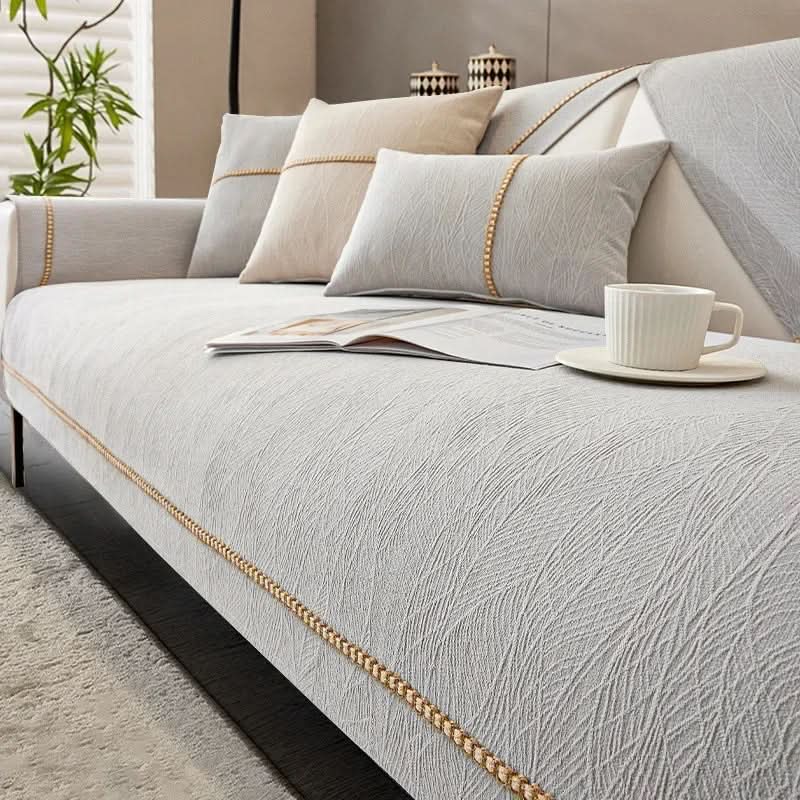 Non-Slip Elegant Linen Sofa Cover for All Sofa Types