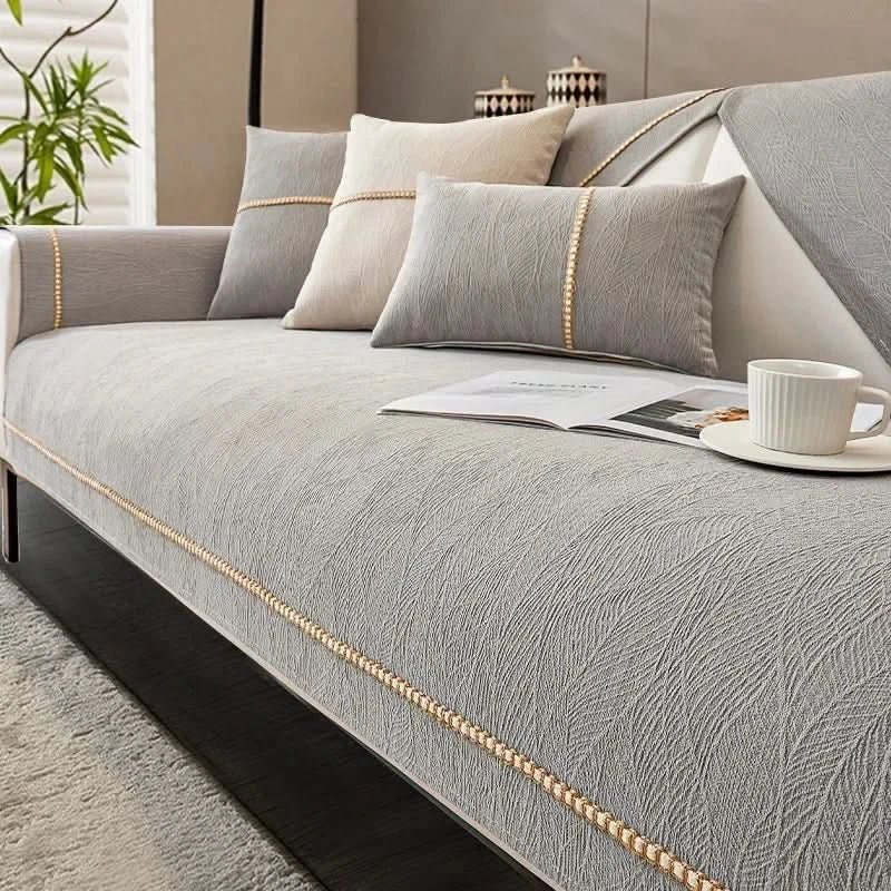 Non-Slip Polyester Sofa Cover, Machine Washable, Liquid Resistant