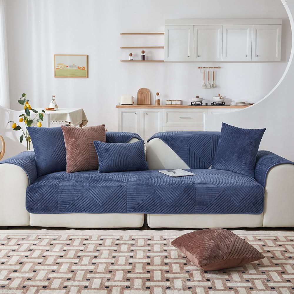 Non-Slip Plush Sofa Cover for 2-4 Seat Sofas