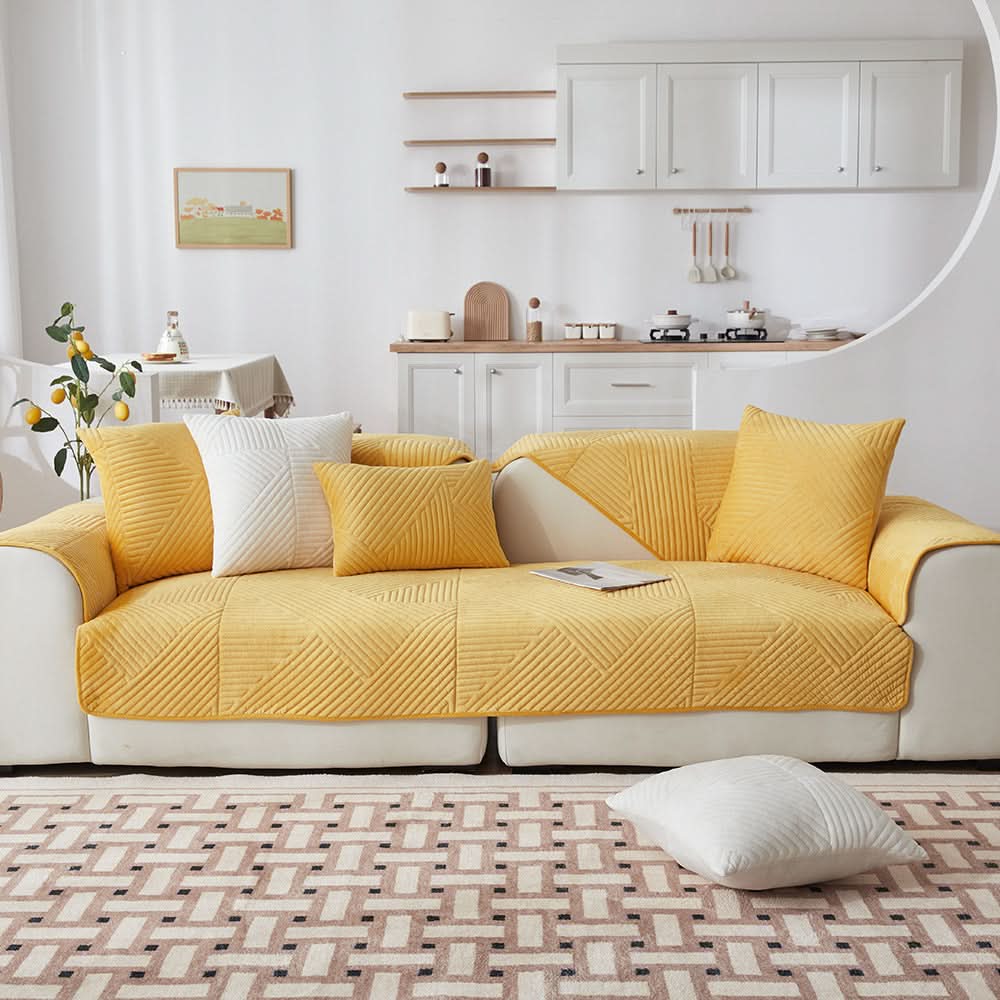 Non-Slip Plush Sofa Cover for 2-4 Seat Sofas