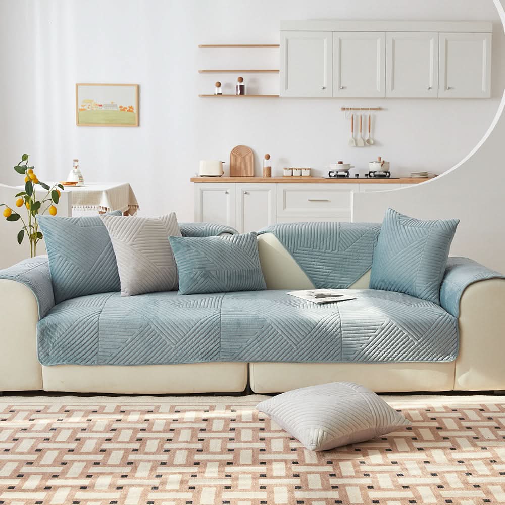 Non-Slip Plush Sofa Cover for 2-4 Seat Sofas